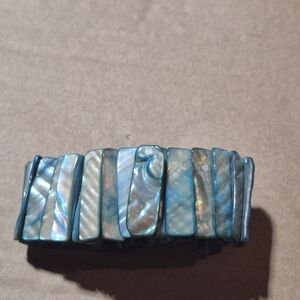 Iridescent Blue Shell Bracelet